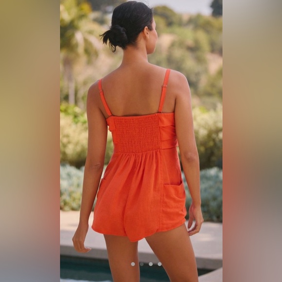 Anthropologie Tiered Ruffle Romper Small NWT - Picture 2 of 6